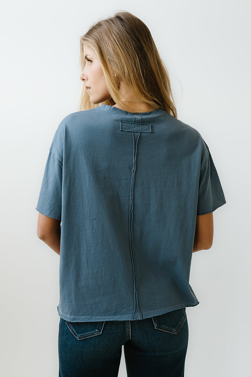 Abby Oversized Tee in Blue - FINAL SALE