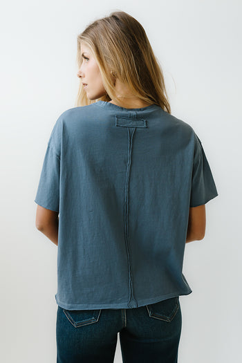 Abby Oversized Tee in Blue - FINAL SALE
