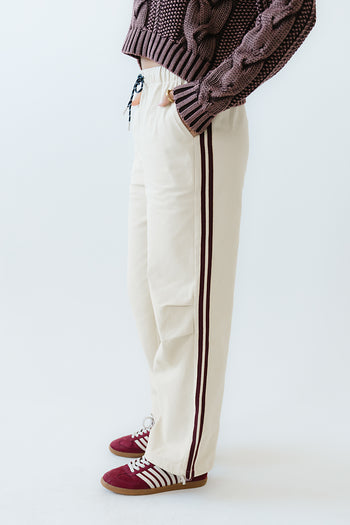 Franklin Striped Joggers in Cream