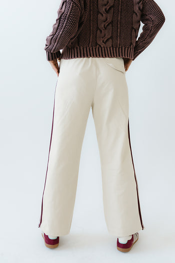 Franklin Striped Joggers in Cream