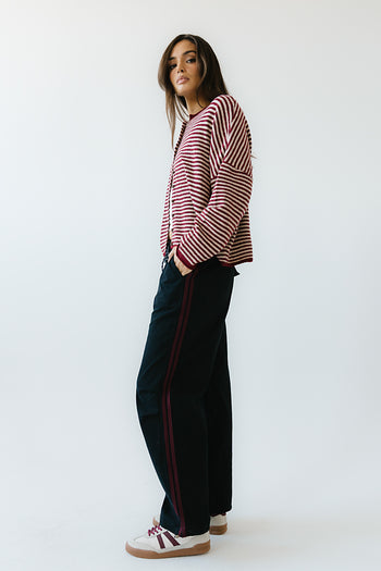 Franklin Striped Joggers in Navy - FINAL SALE