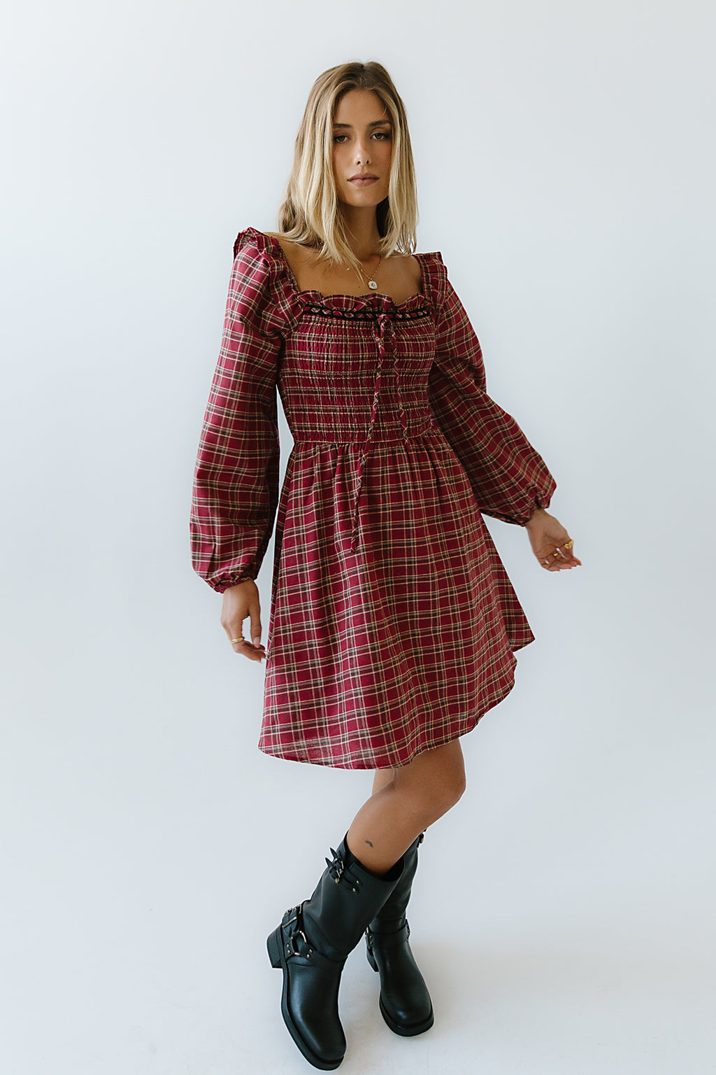 George Plaid Mini Dress - FINAL SALE George Plaid Mini Dress - FINAL SALE