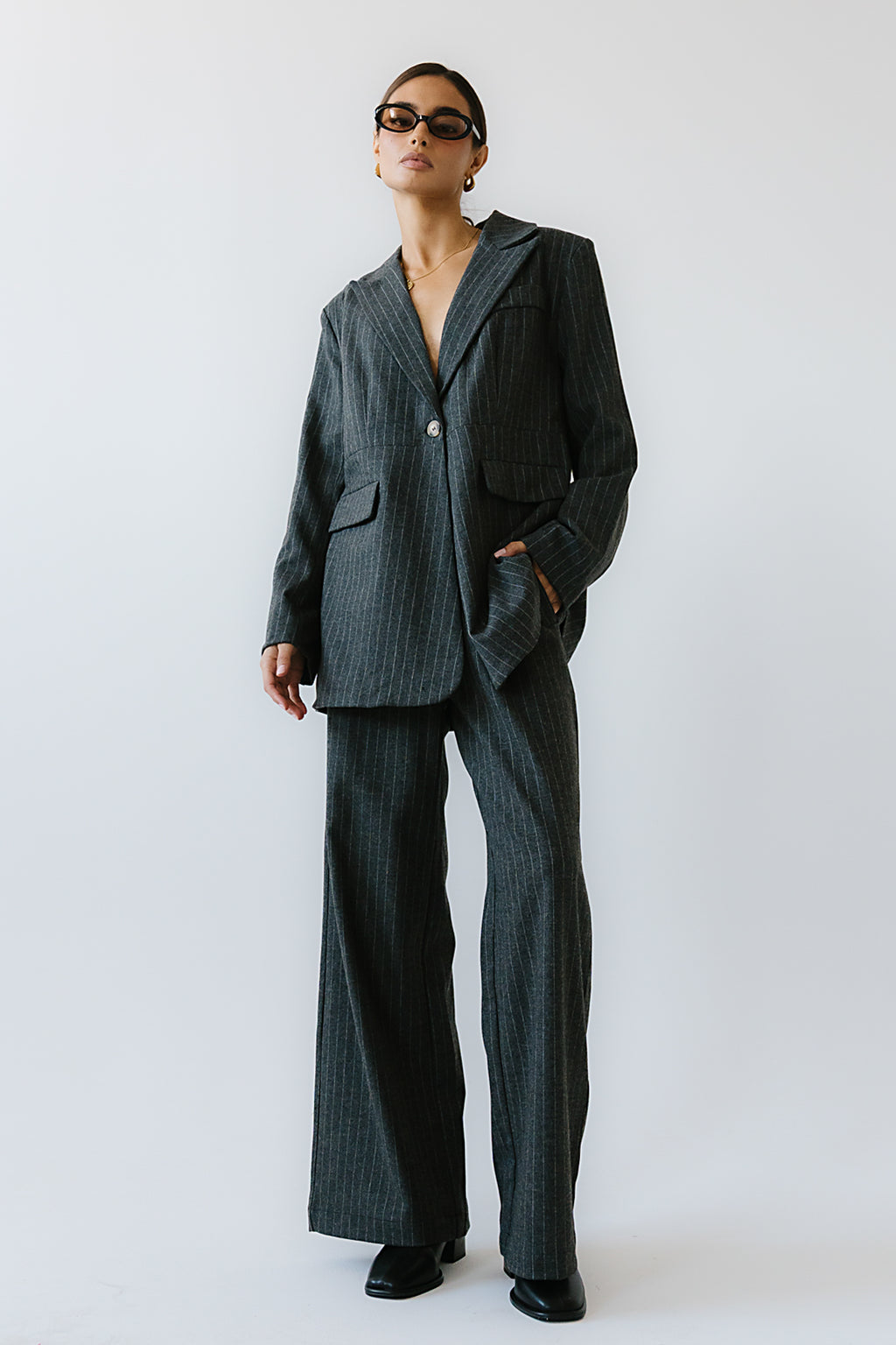 Joey Pinstripe Baggy Pants