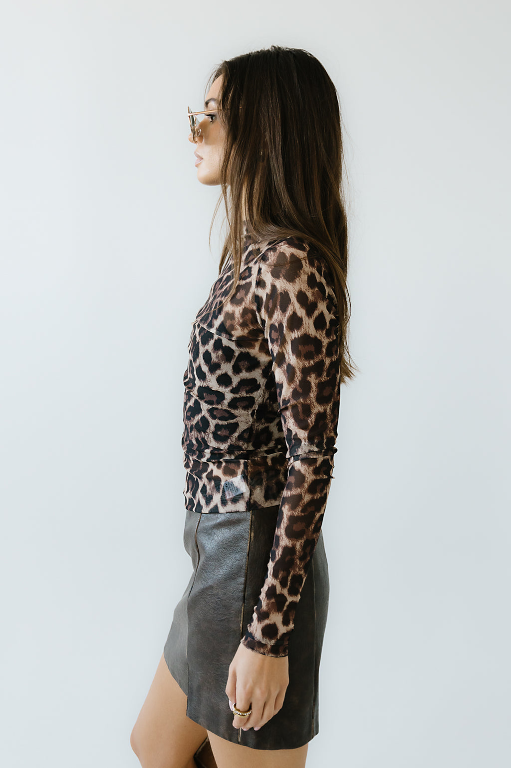 Margot Leopard Mesh Top - FINAL SALE