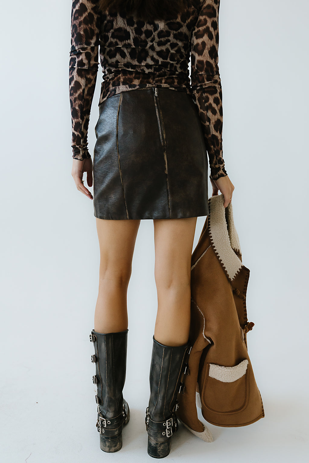 Kelsey Vegan Leather Mini Skirt - FINAL SALE