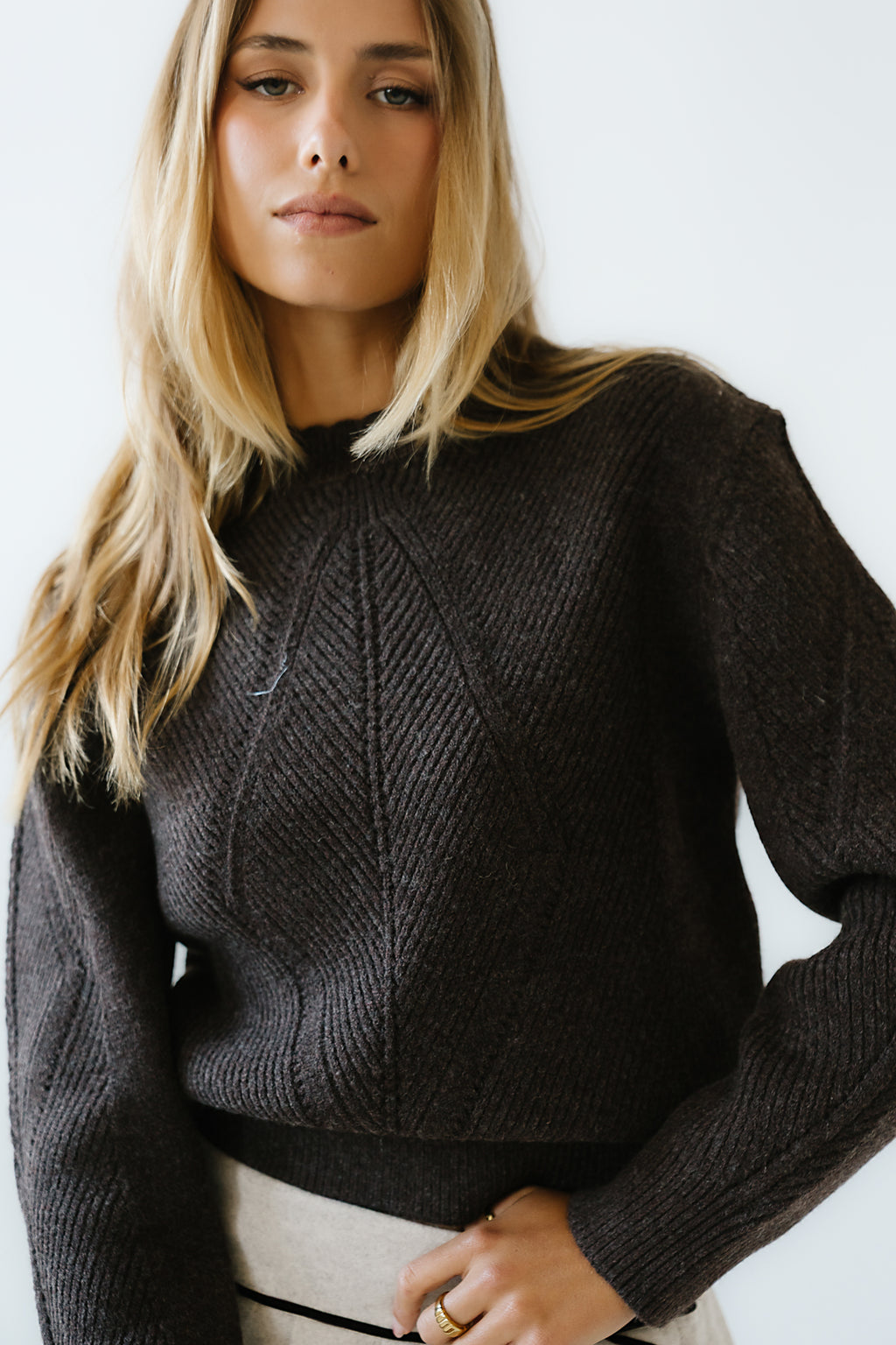 Bostyn Knit Sweater in Brown - FINAL SALE