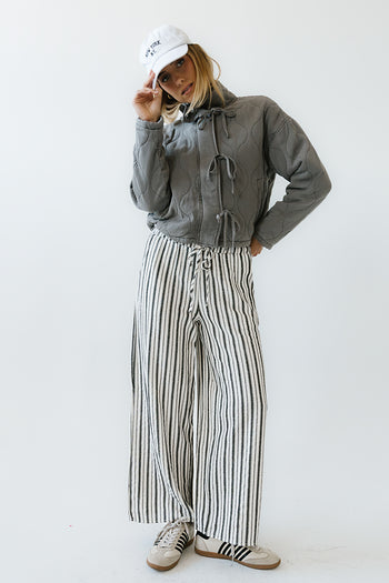 Quinn Quilted Jacket in Charcoal - FINAL SALE