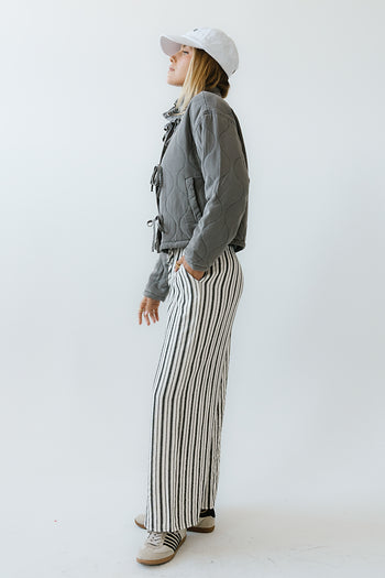 Quinn Quilted Jacket in Charcoal - FINAL SALE