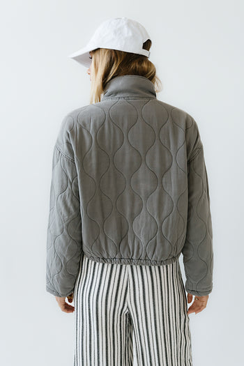 Quinn Quilted Jacket in Charcoal - FINAL SALE