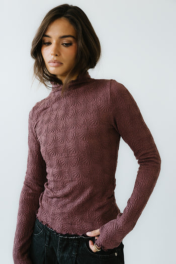 Benny Textured Top in Berry - FINAL SALE