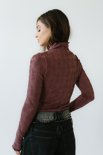 Benny Textured Top in Berry - FINAL SALE