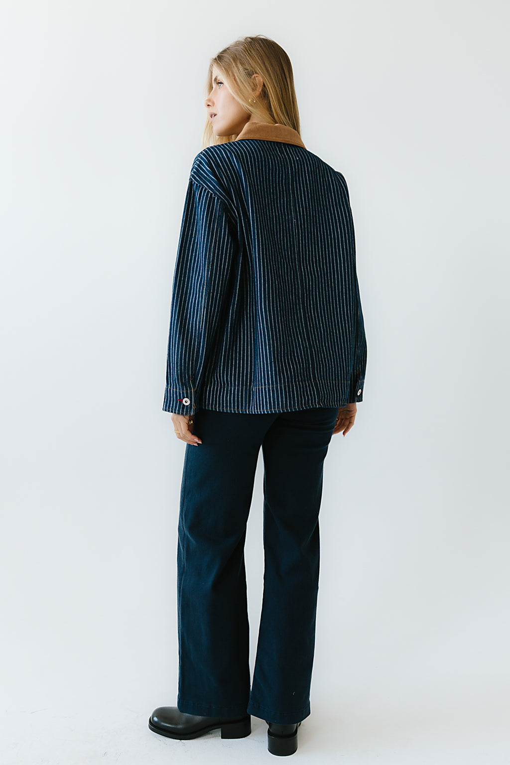 Natasha Wide Leg Jeans in Navy