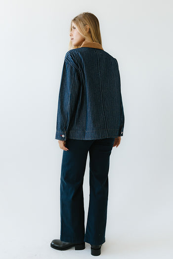 Natasha Wide Leg Jeans in Navy