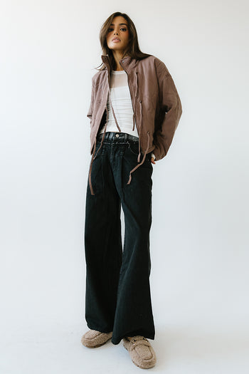 Quinn Quilted Jacket in Brown - FINAL SALE