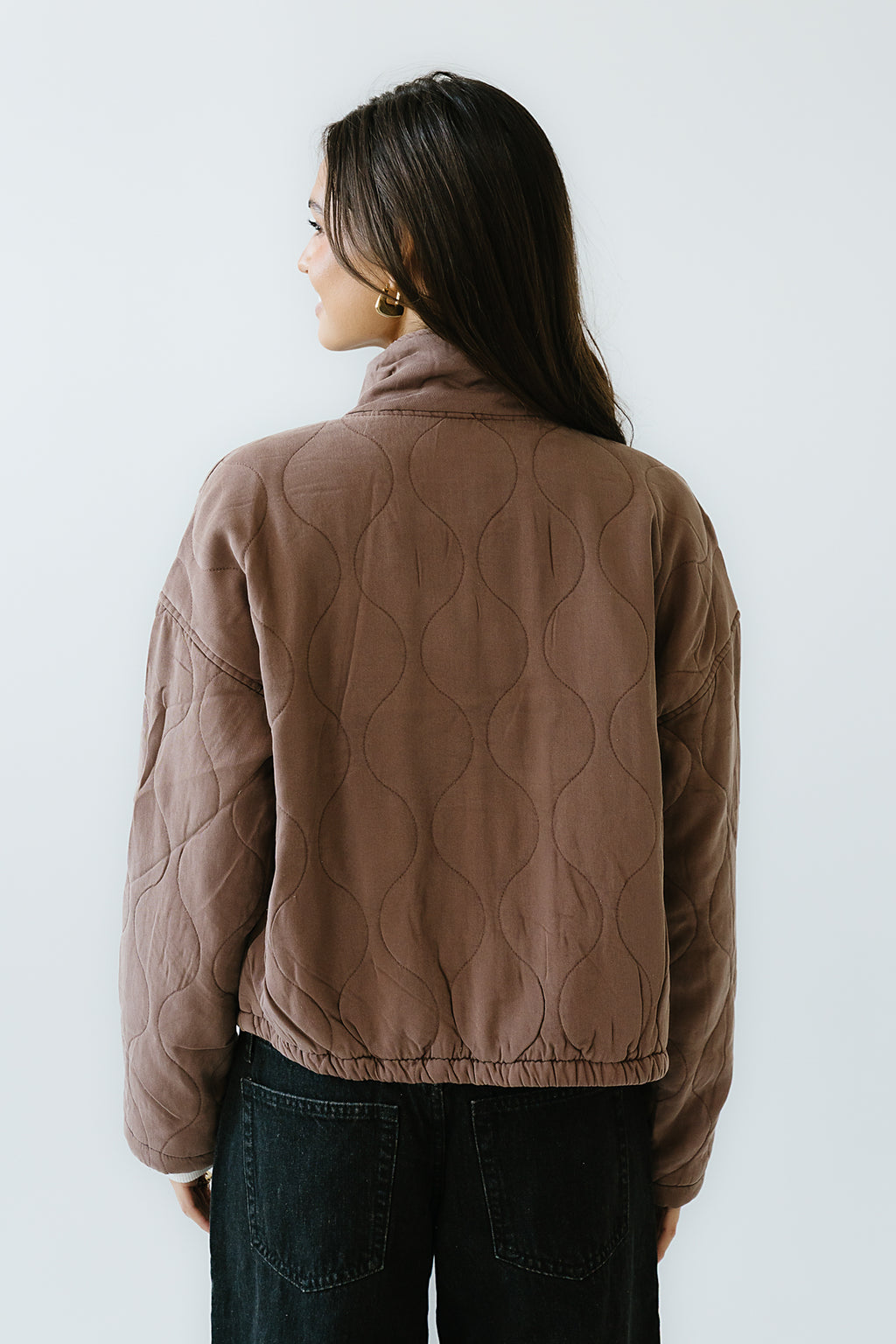 Quinn Quilted Jacket in Brown - FINAL SALE
