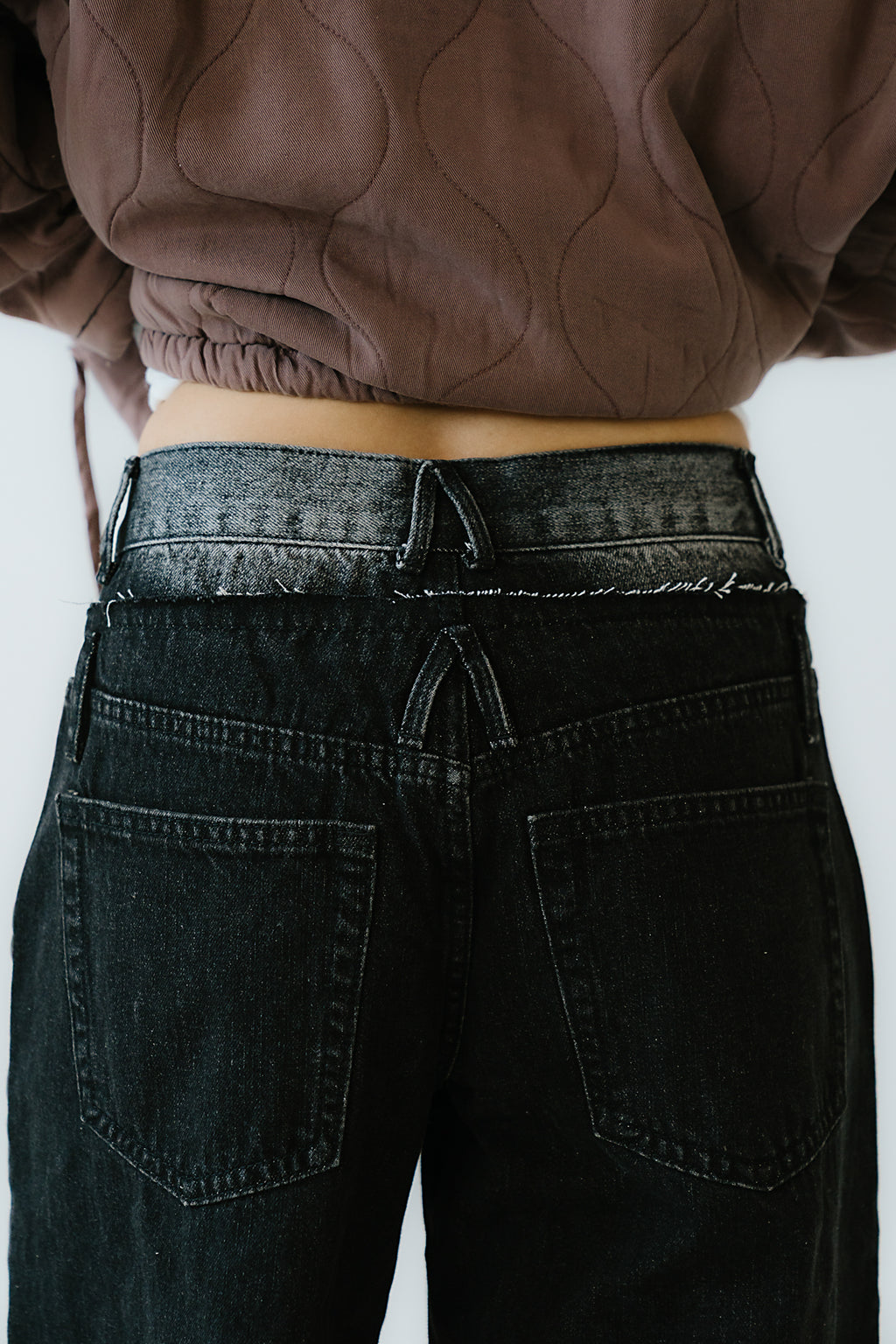 Arabella Wide Leg Jeans in Washed Black