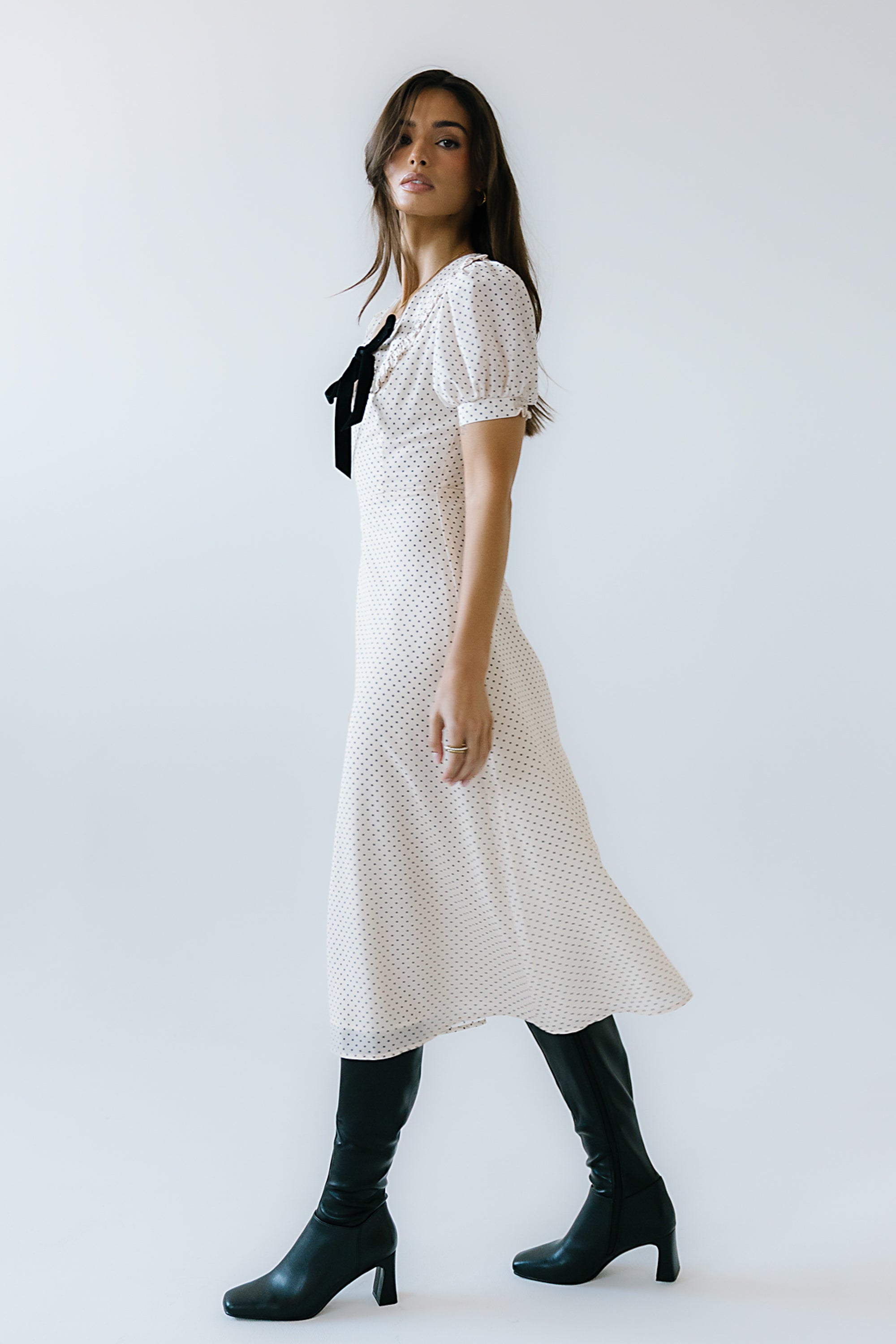 chloe midi dress Chlo - Ruched long dress in Silk jacquard - Powder Yellow - 42