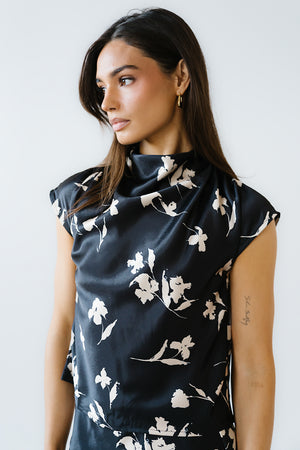 Carsyn Floral Top in Black - FINAL SALE