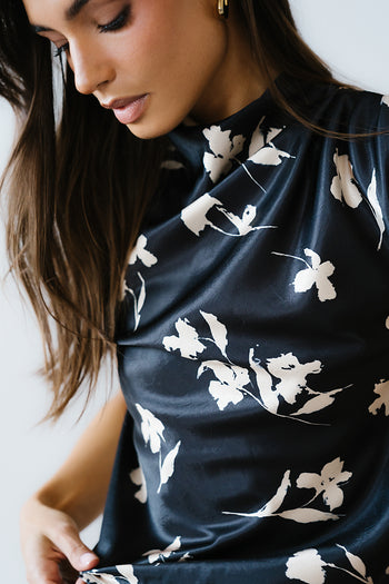 Carsyn Floral Top in Black - FINAL SALE