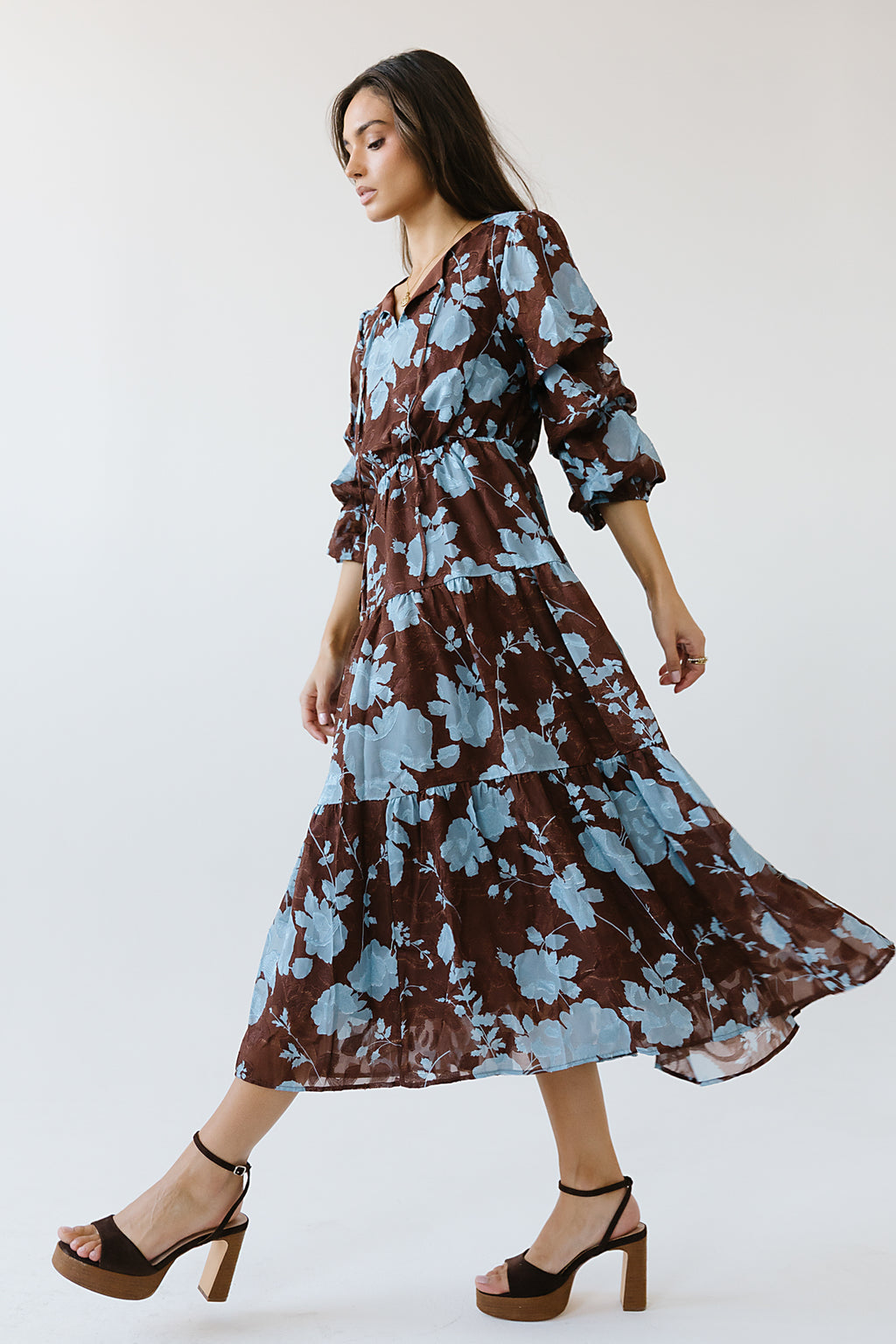 Cache Floral Midi Dress - FINAL SALE