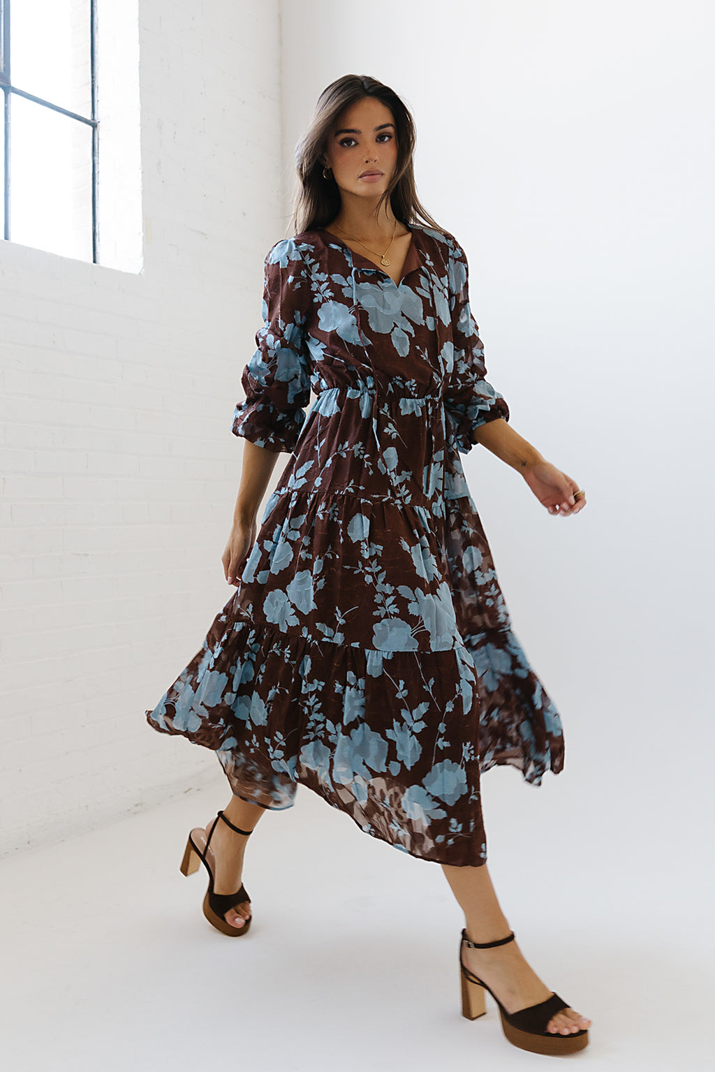 Cache Floral Midi Dress - FINAL SALE