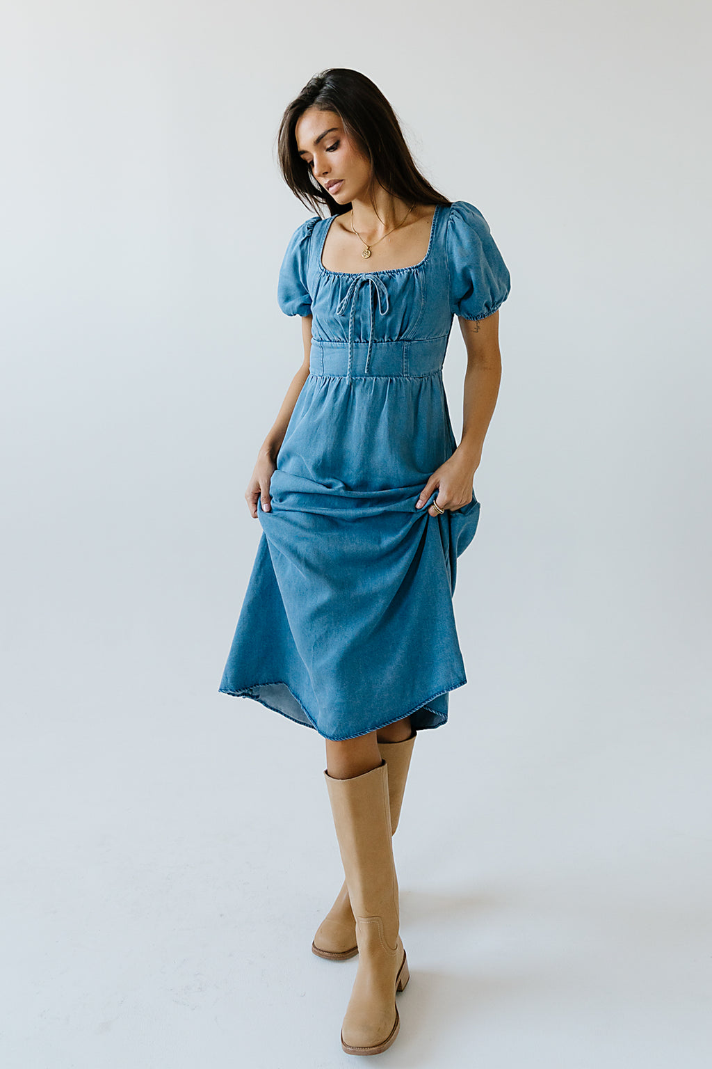Candice Denim Midi Dress