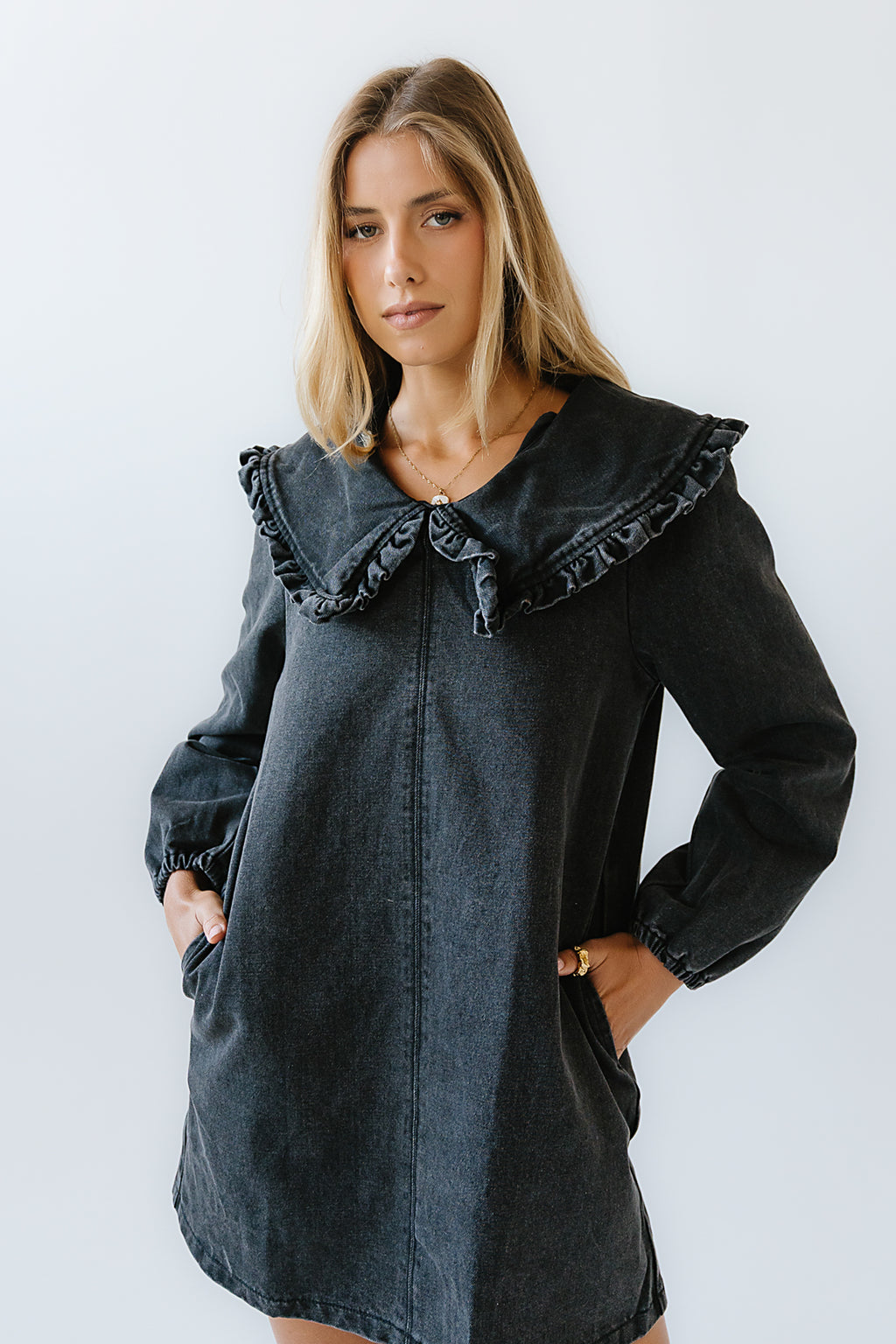Iris Denim Babydoll Dress - FINAL SALE Iris Denim Babydoll Dress - FINAL SALE
