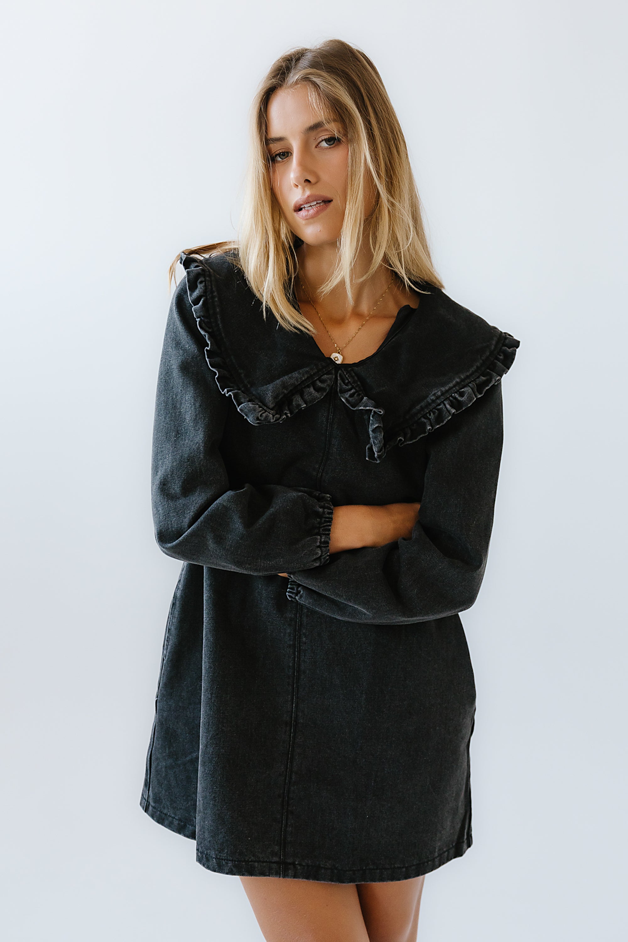 Iris Denim Babydoll Dress - FINAL SALE Iris Denim Babydoll Dress - FINAL SALE