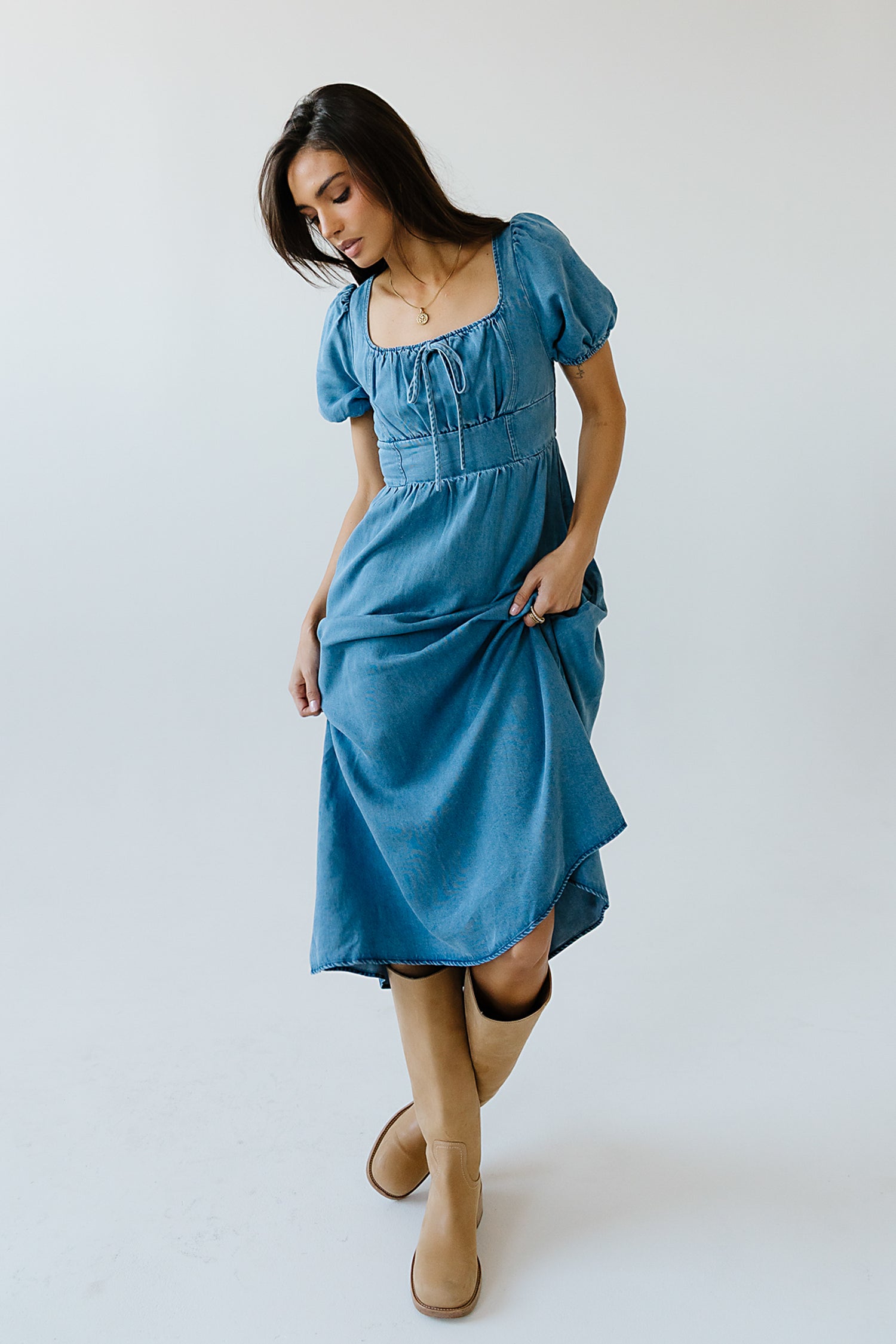 Denim Midi Dresses