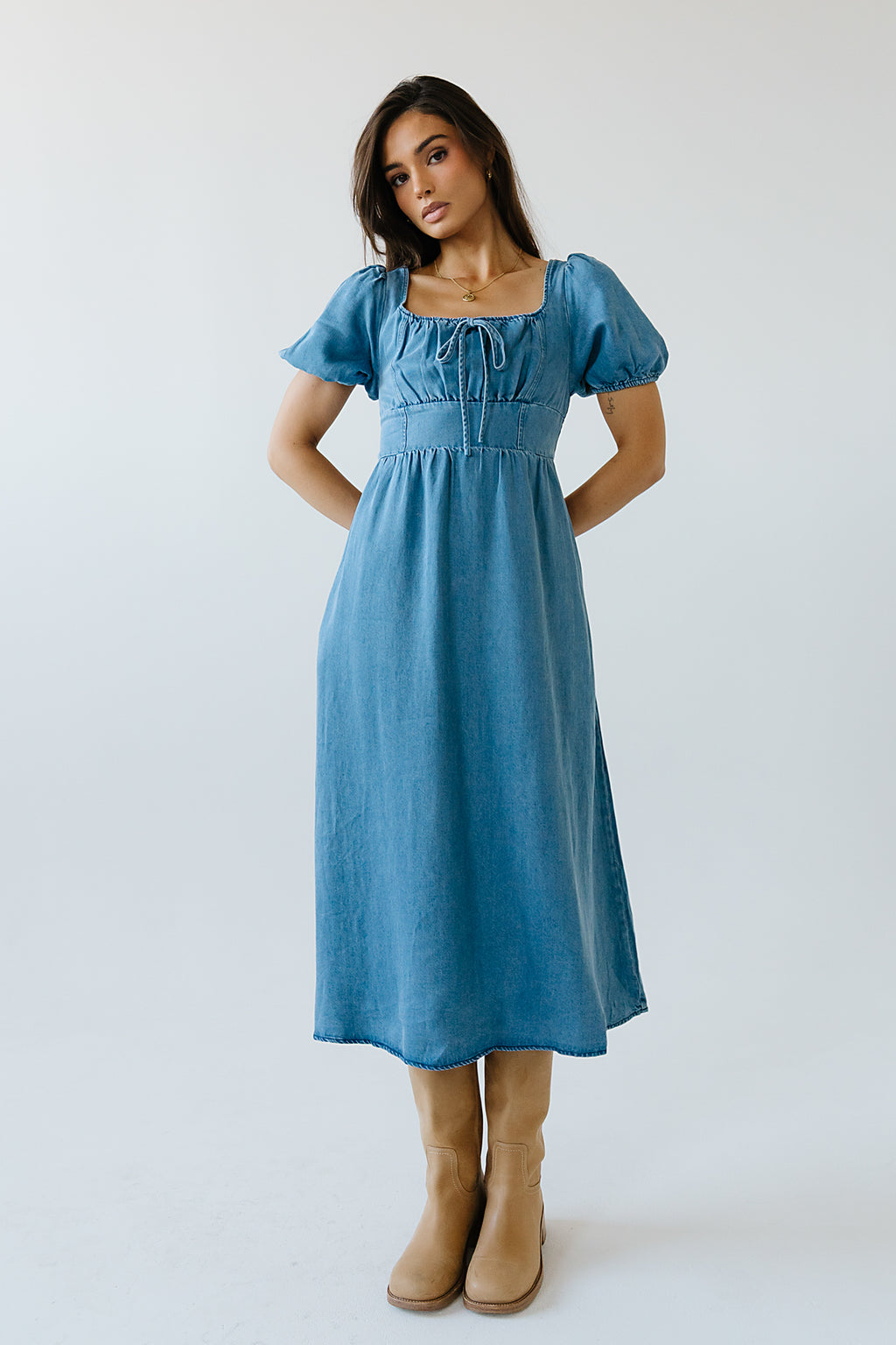 Candice Denim Midi Dress