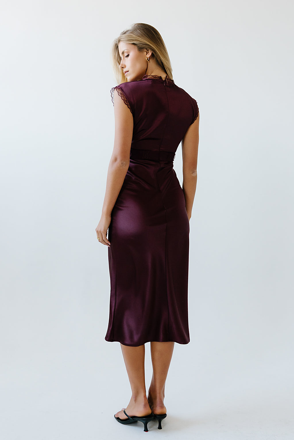 Riley Lace Trim Maxi Dress in Burgundy - FINAL SALE Riley Lace Trim Maxi Dress in Burgundy - FINAL SALE