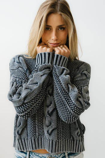 Josephine Knit Sweater in Navy - FINAL SALE