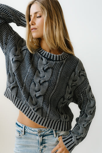 Josephine Knit Sweater in Navy - FINAL SALE