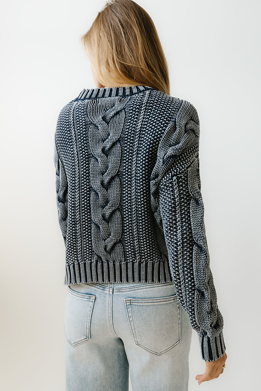 Josephine Knit Sweater in Navy - FINAL SALE