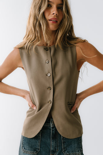 Katy Button Up Vest