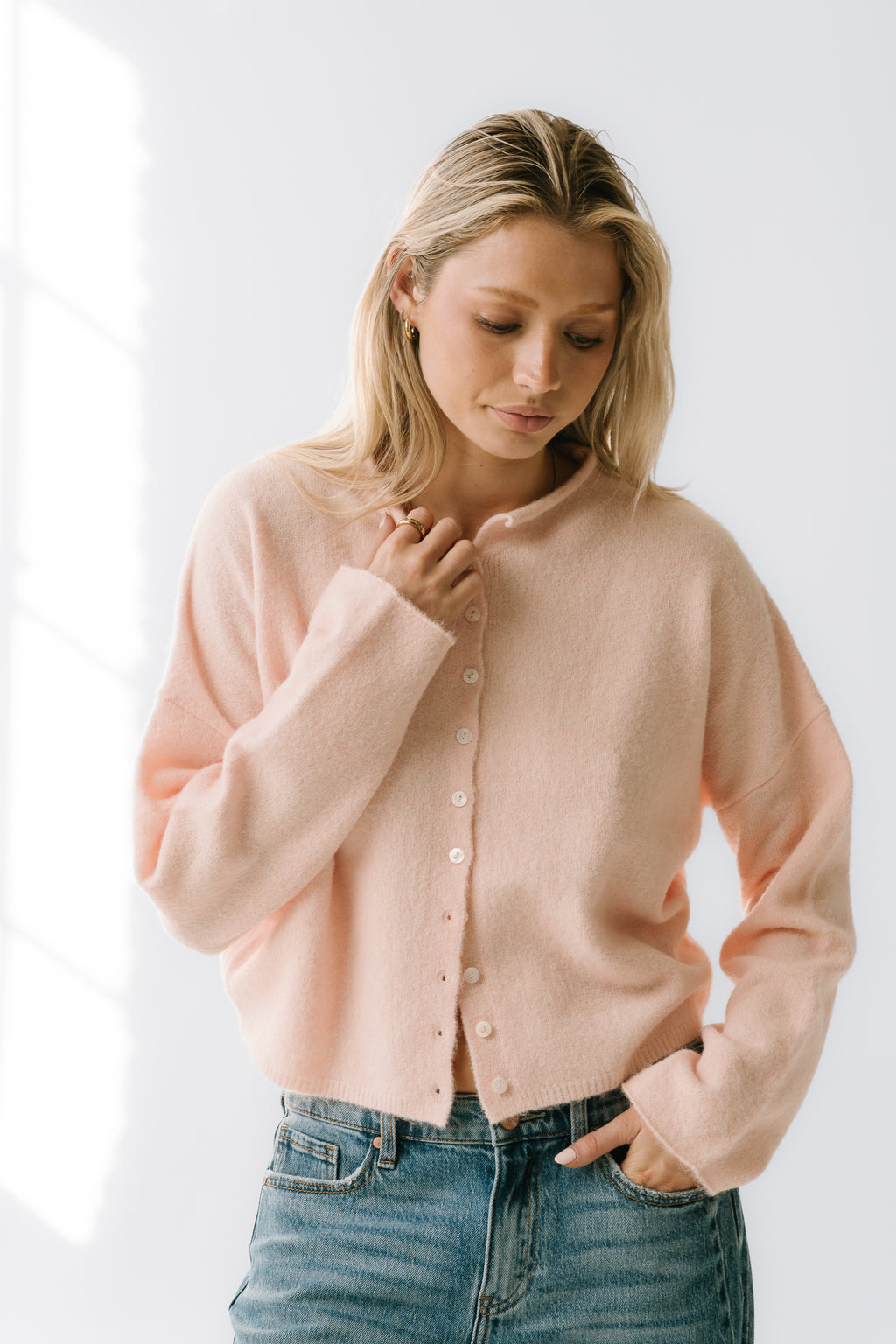 Maci Cardigan in Pink