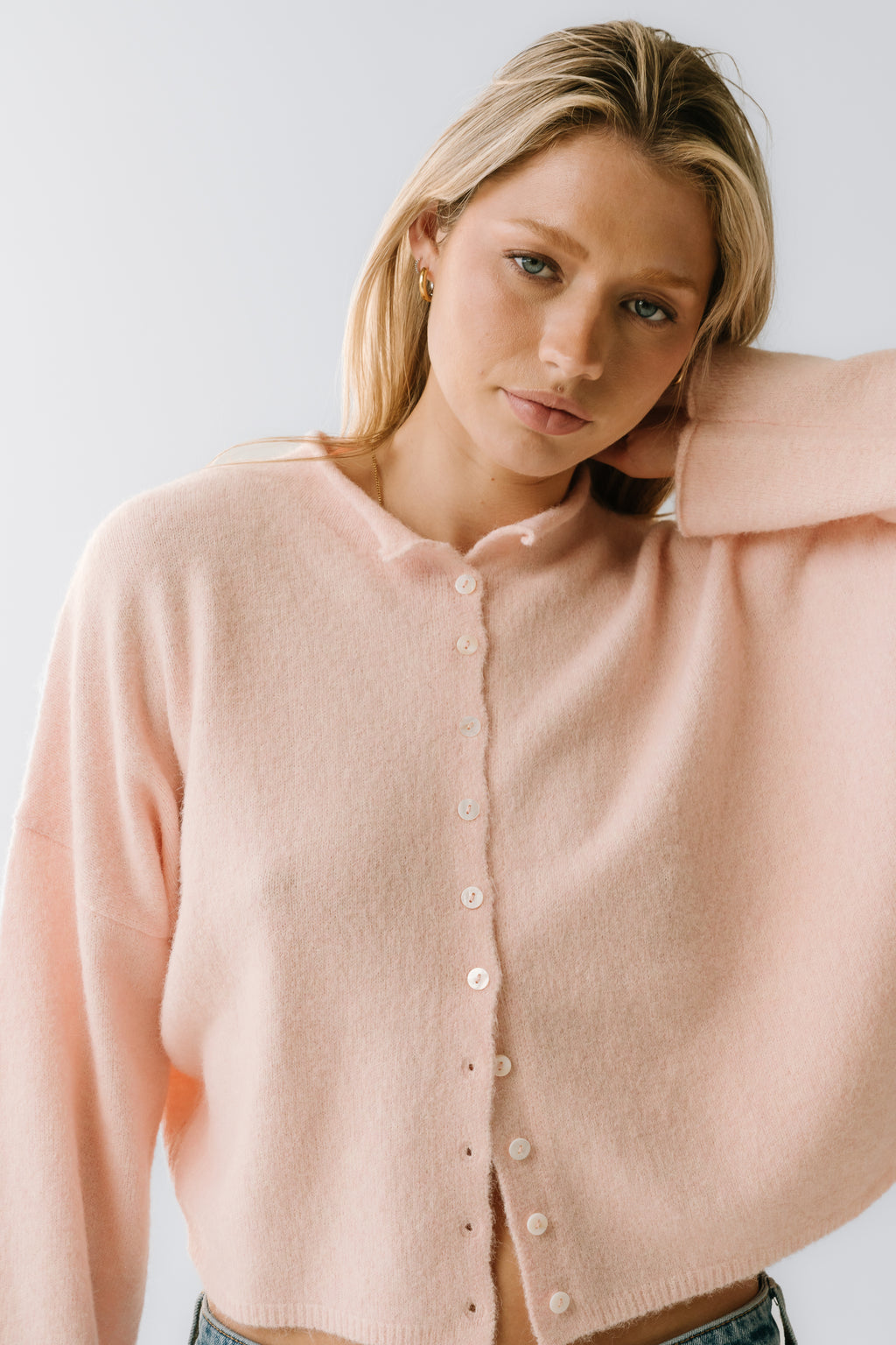 Maci Cardigan in Pink