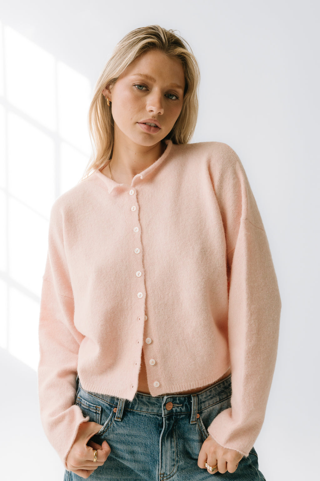 Maci Cardigan in Pink