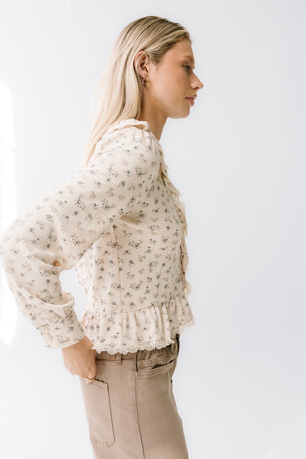 Monty Floral Ruffle Top - FINAL SALE