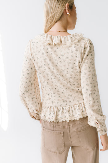 Monty Floral Ruffle Top - FINAL SALE