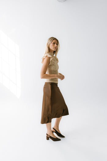 Lue Sheer Top in Taupe - FINAL SALE