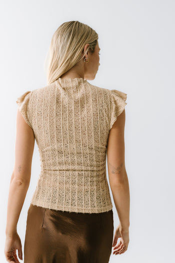 Lue Sheer Top in Taupe - FINAL SALE
