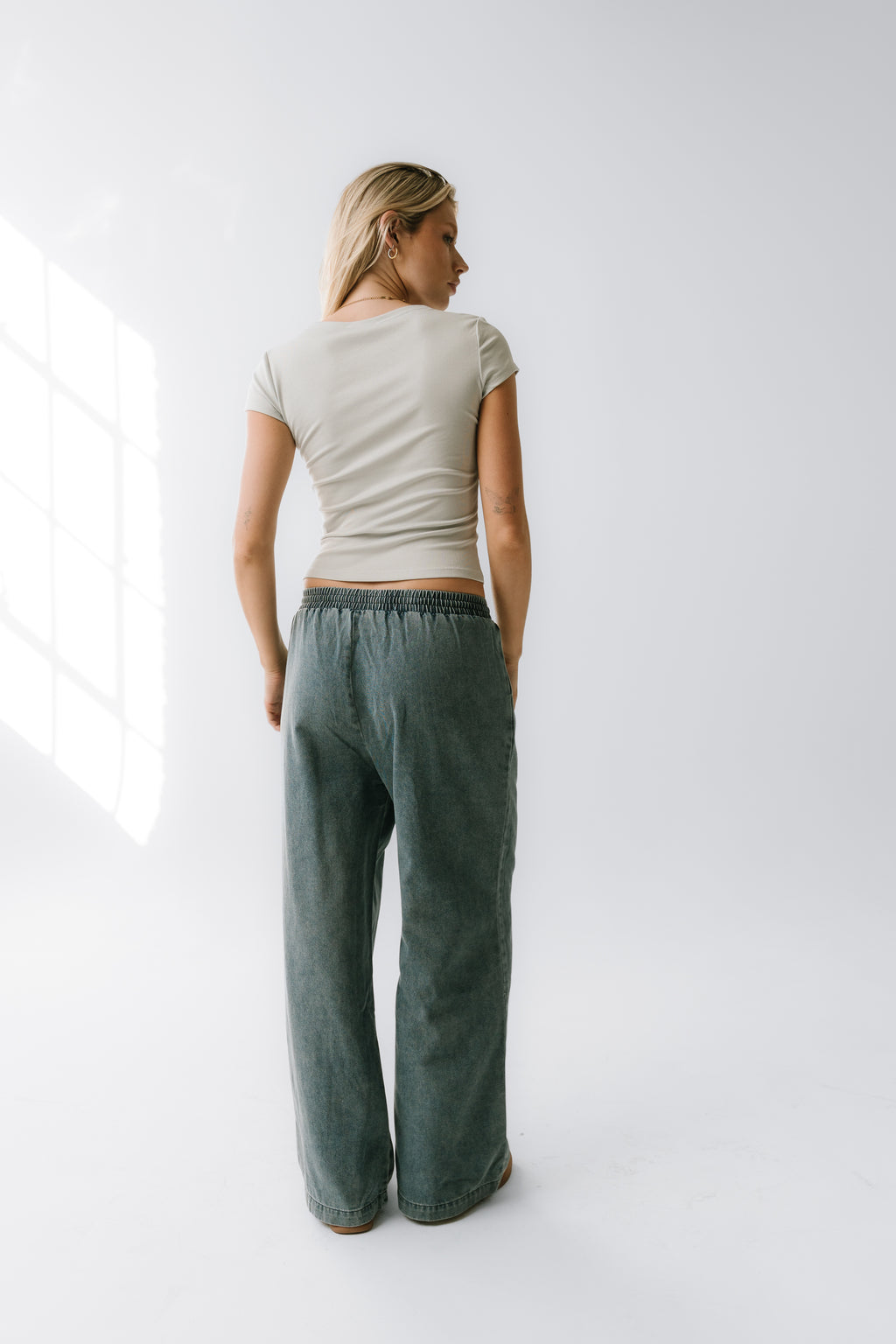 Paula Cowl Neck Top in Light Blue - FINAL SALE