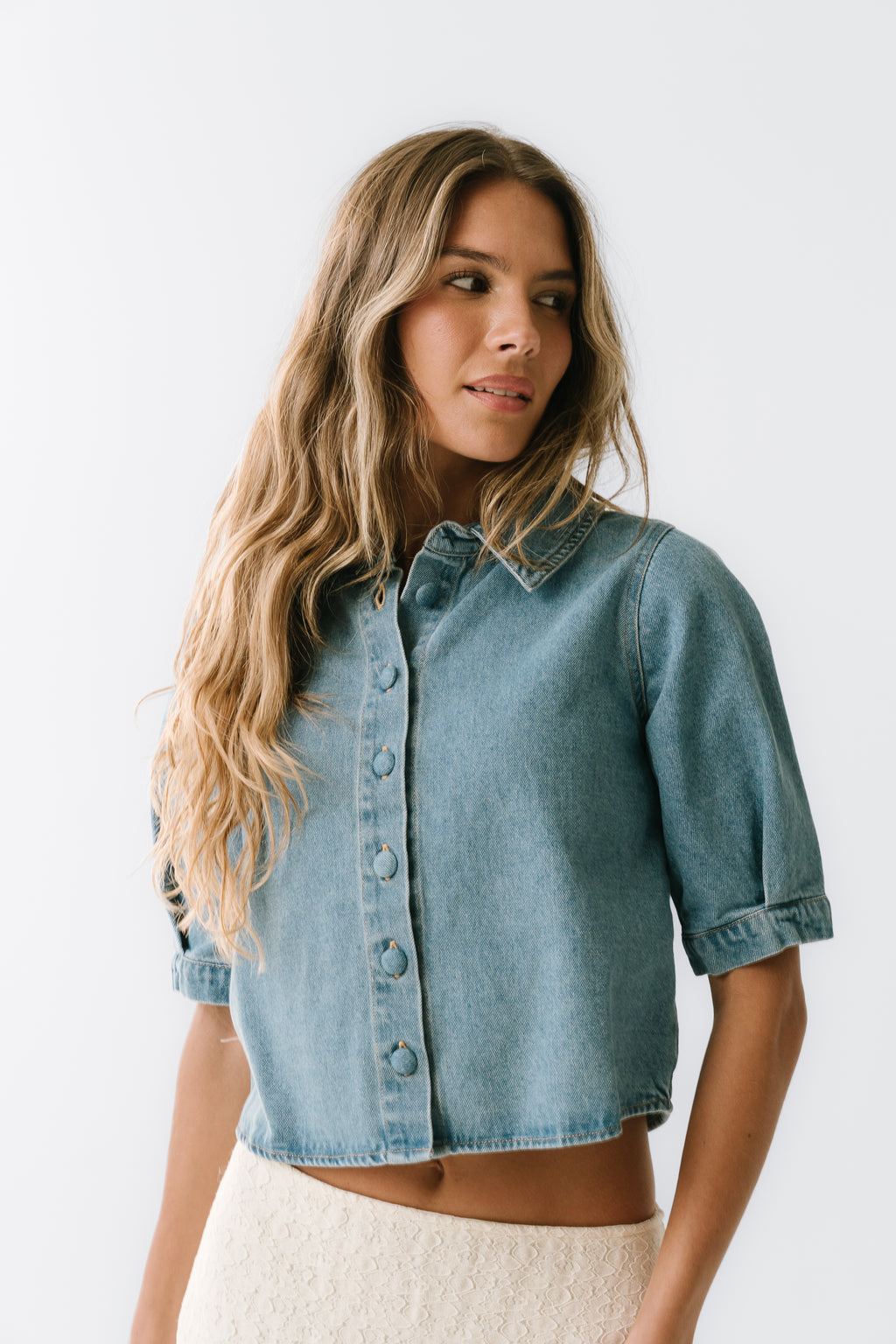 Betty Denim Button Up - FINAL SALE