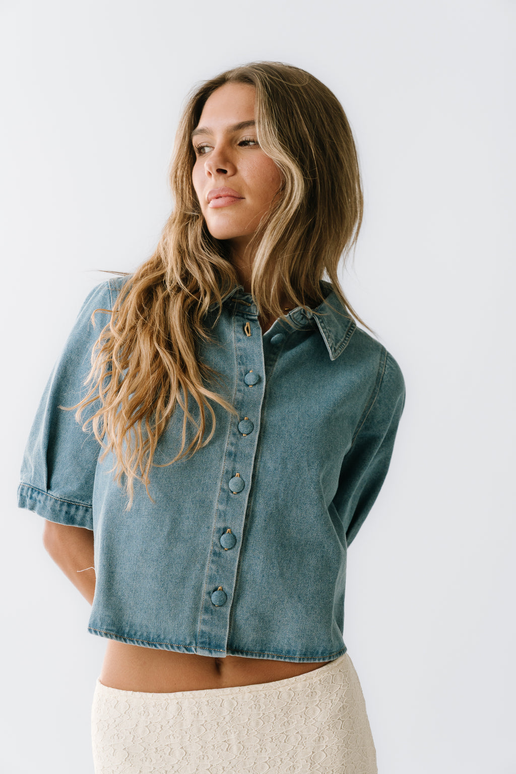 Betty Denim Button Up - FINAL SALE