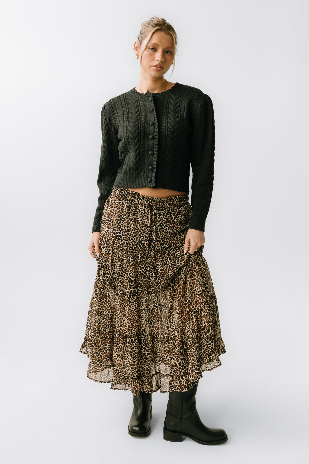 Kayden Leopard Maxi Skirt - FINAL SALE