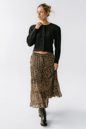 France Knit Cardigan in Charcoal - FINAL SALE
