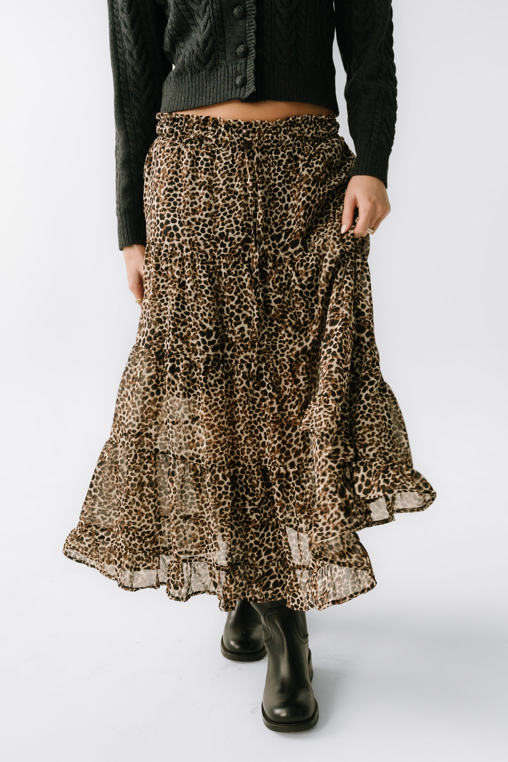 Kayden Leopard Maxi Skirt - FINAL SALE
