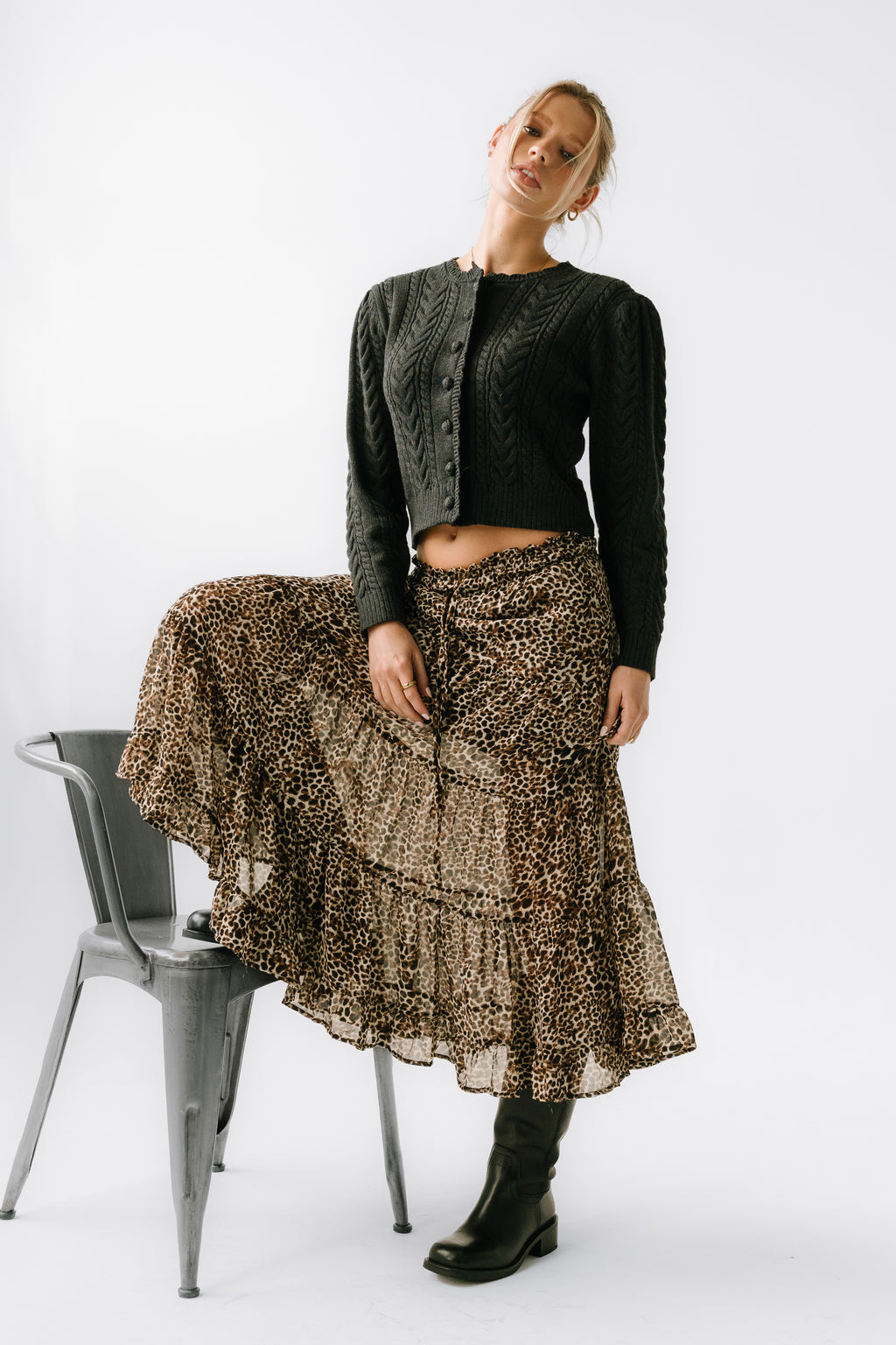Kayden Leopard Maxi Skirt - FINAL SALE