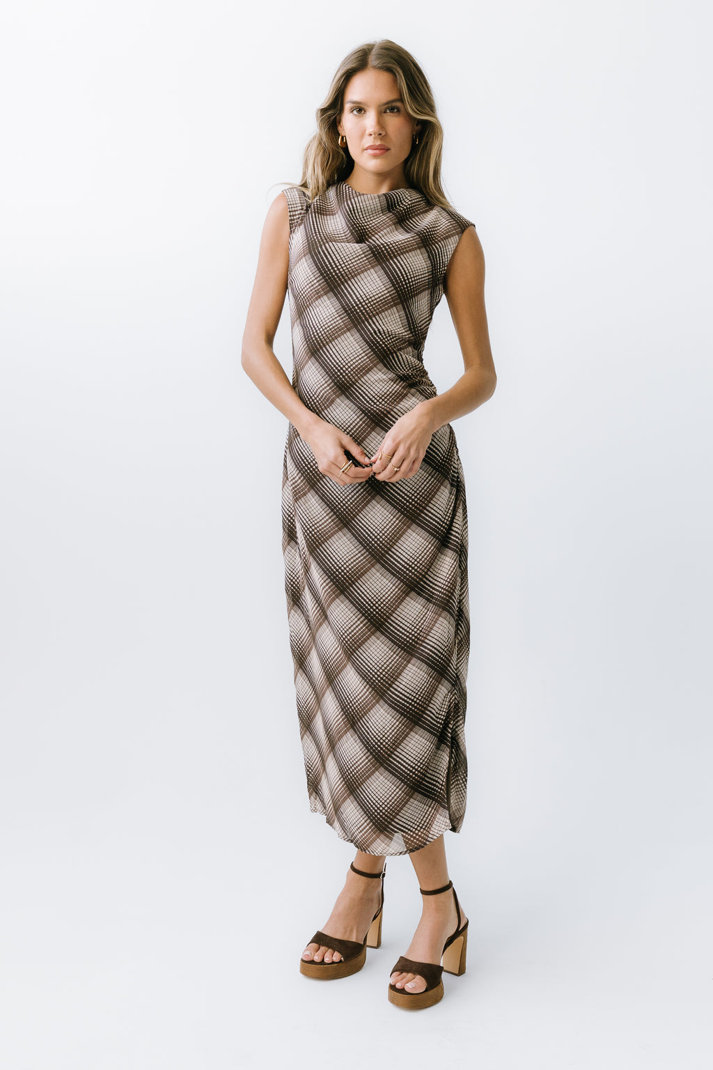Maxine Plaid Maxi Dress